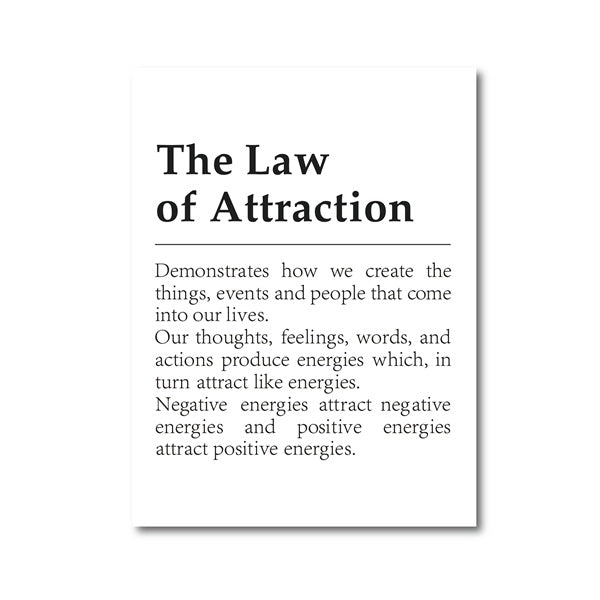 LAW OF ATTRACTION WALL ART