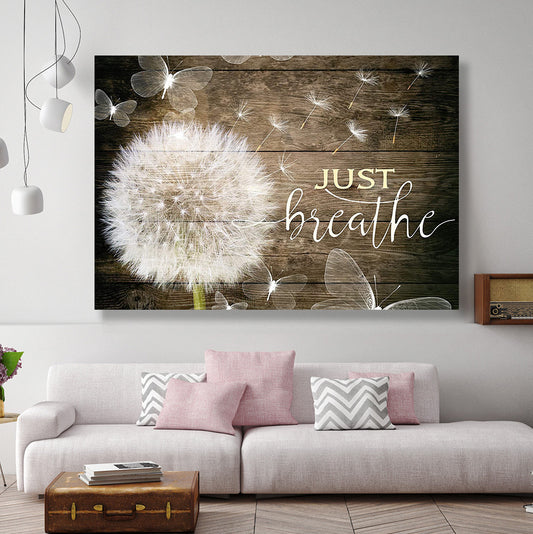 JUST BREATHE WALL ART