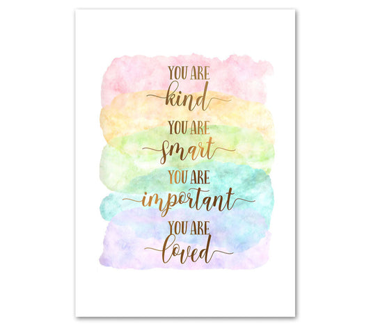 COLORFUL AFFIRMATIONS WALL ART