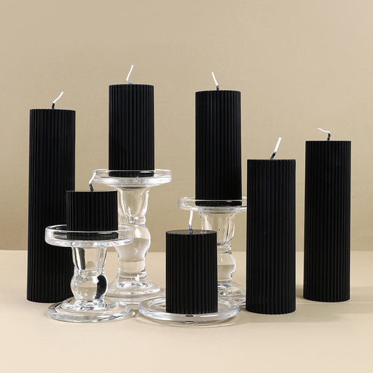 BLACK VELVET CANDLE SET