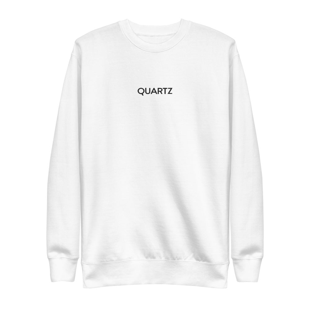 QUARTZ FLEECE PULLOVER (WHITE) - A Quartz Luxury